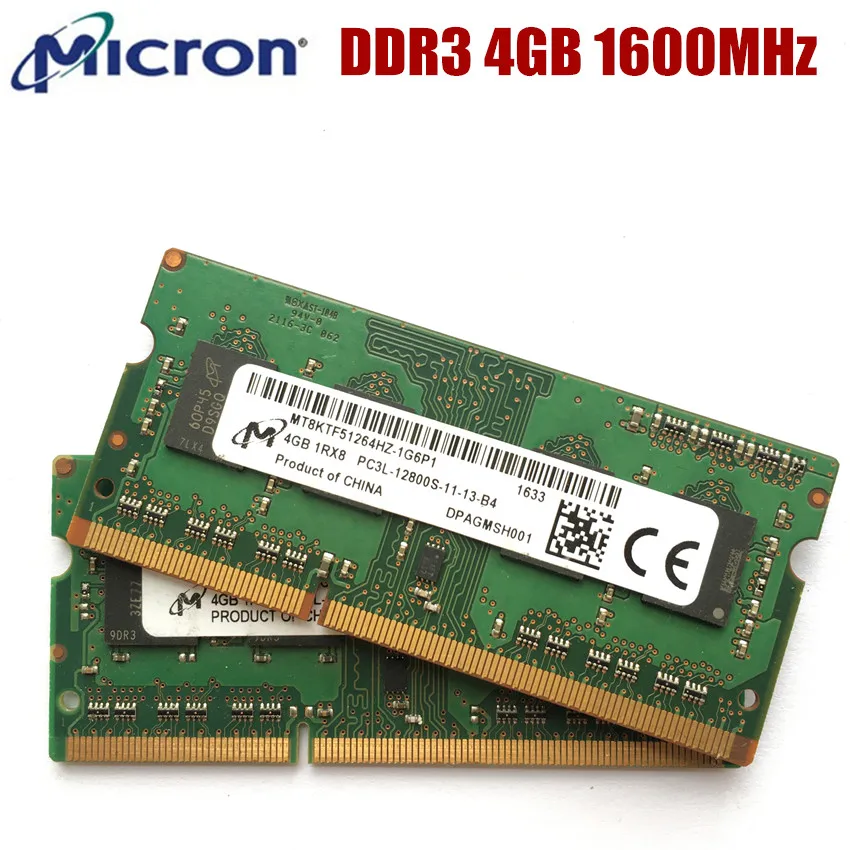 

Micron 8GB 4GB 2GB 2G 4G 8G PC2 PC3 PC3L DDR2 DDR3 667 800 1066 1333 1600 Mhz 5300 6400 10600 12800 Laptop Memory Notebook RAM