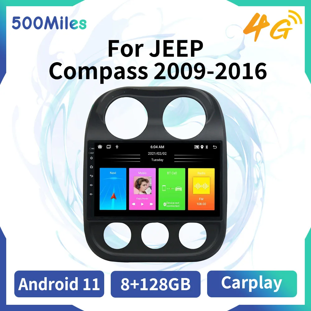 

Carplay Car Multimedia Player for Jeep Compass Patriot 2009-2016 Car Radio 2 Din Android Screen GPS Head Unit Autoradio Stereo