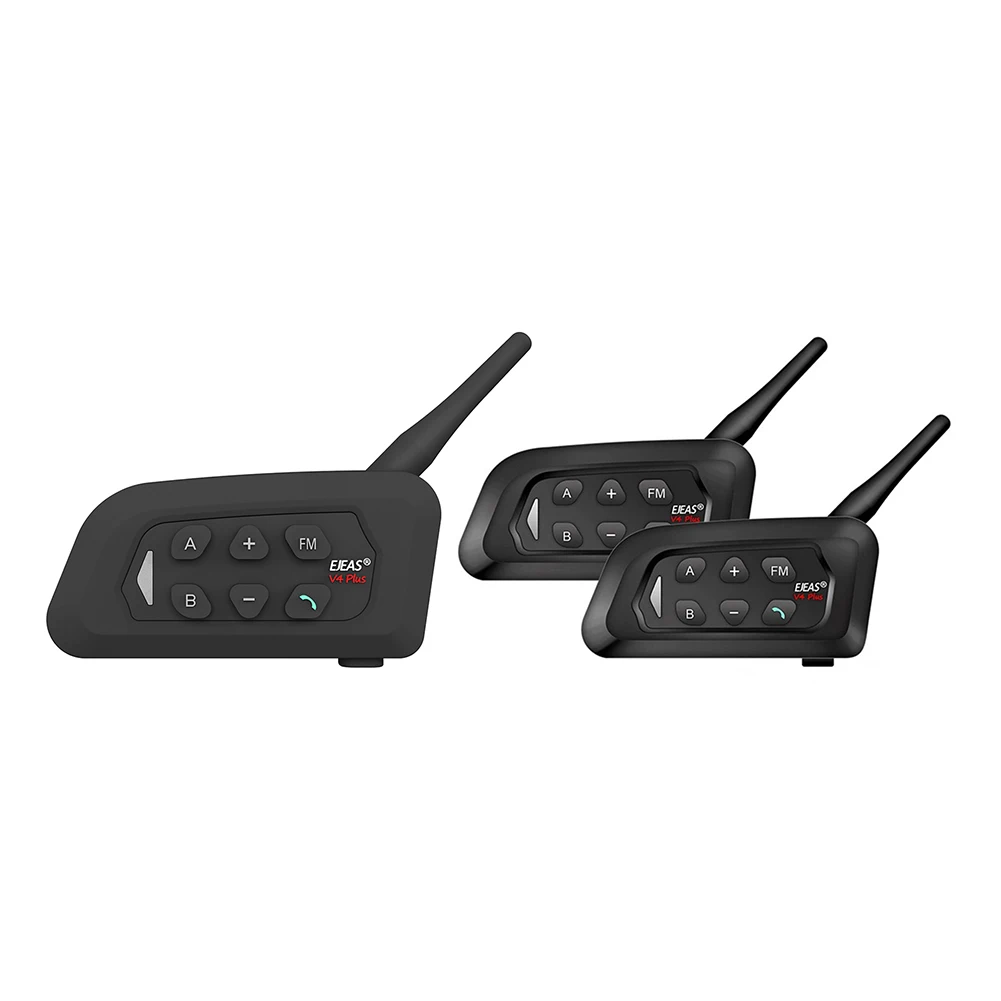 Wireless Intercom Motorcycle Helmet Headsets Kits Communication Interphone Bluetooth-compatible 5.1 for 4 Riders