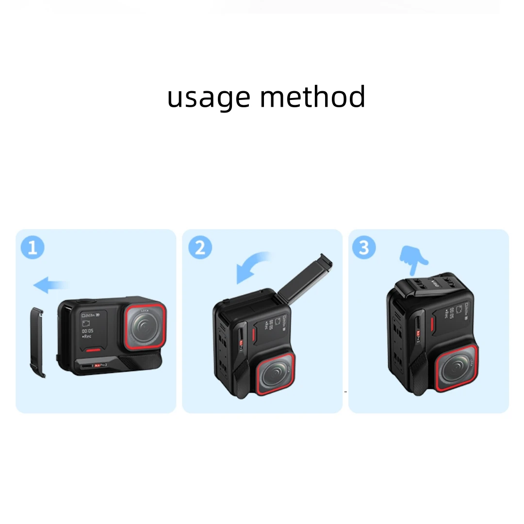 Крышка батарейного отсека для Insta360 Ace Pro 2 быстросъемный адаптер вертикальной