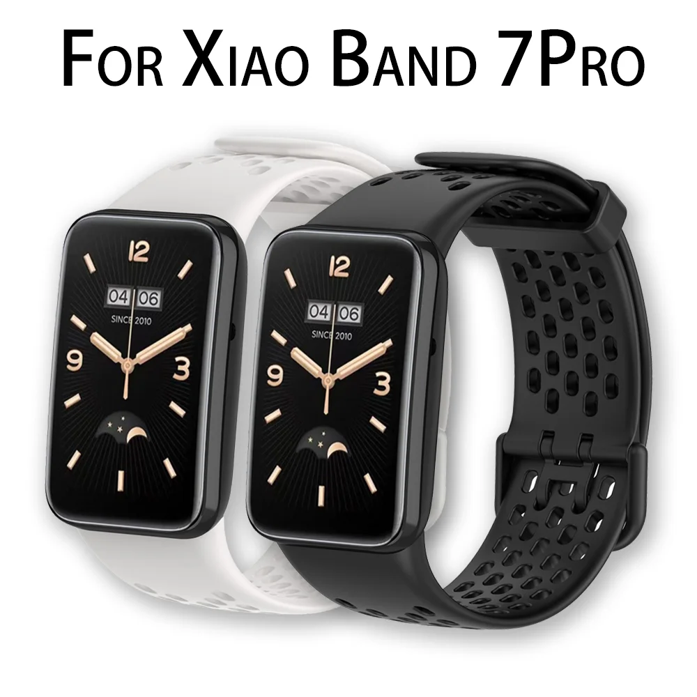 

Hole Style Silicone Strap for Xiaomi Mi Band 7Pro Replacement Accessories Breathable ComfortableBracelet for Miband 7PRO Straps
