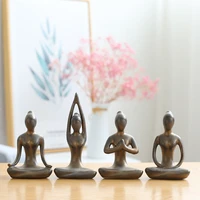 modern yoga girl knickknacks ceramic craft home abstract character opening gift desk decoration living room home decoration