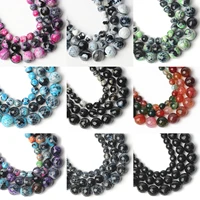 6810mm faceted multicolor fire agate beads natural stone round loose spacer beads for jewelry making charms bracelet accessory
