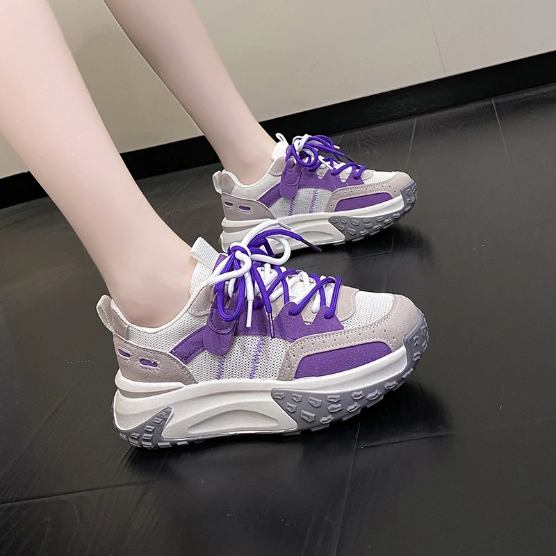 2023 Spring Summer Women's Sneaker Casual Round Tode Platform All-match Comfortable Outdoor Walking Shoes Female Zapatillas De