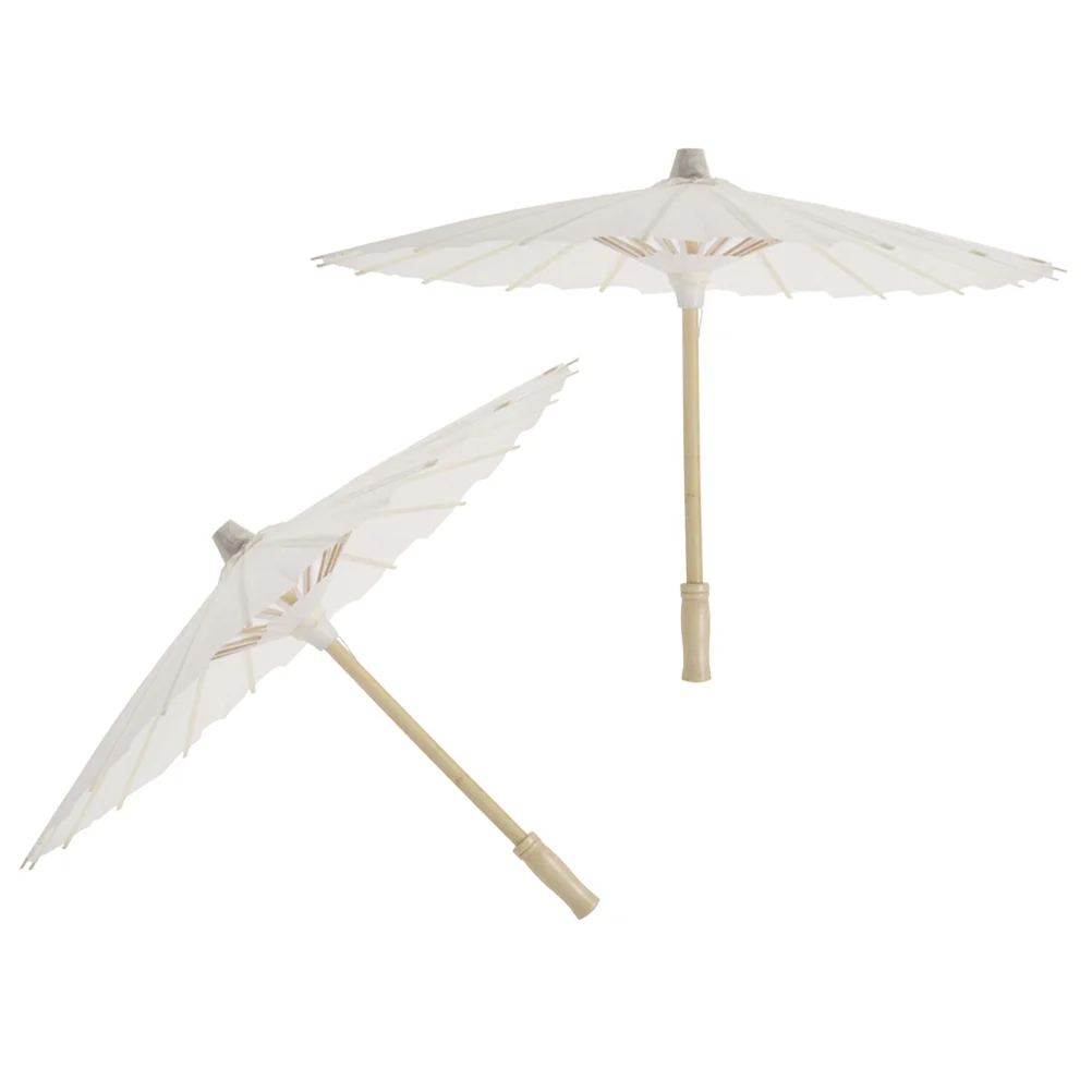 

Umbrella Paper Parasol Chinese Diy Wedding Painting Oil White Oriental Props Photo Small Bridal Kids Decorative Dancing Japanese