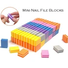 5 шт. Мини пилочка для ногтей блок двухсторонний красочный шлифовальная губка буфер для ногтей лак педикюрная пилка полоски маникюрных инструментов
