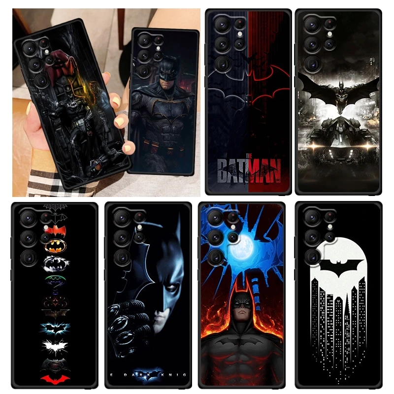 

Batman Superhero Luxury Art Phone Case For Samsung Galaxy S23 S22 S21 S20 FE S10 S10E S9 Plus Ultra Pro Lite 5G Black FUnda