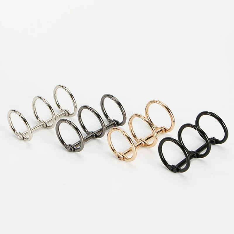 

2Pcs Metal Loose Leaf Book Binder 3 Rings for Notebook Album Scrapbook Clips Stationery Office Binder