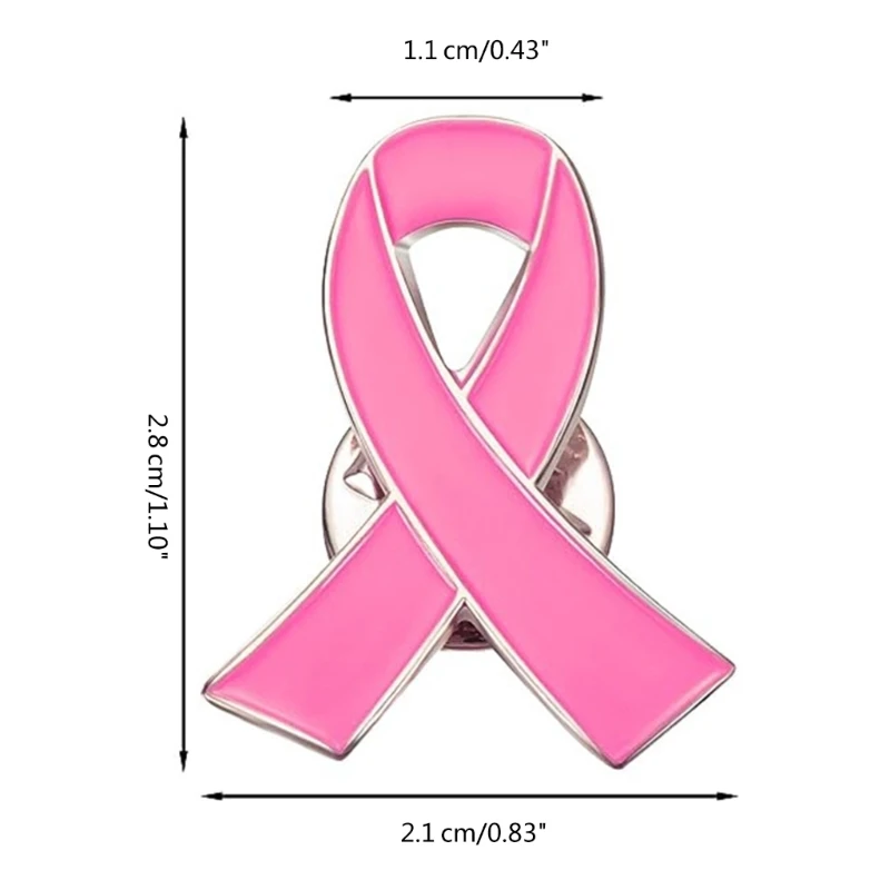 10 розовых ленточек брошь осведомленность о раке молочной железы на лацкане лента