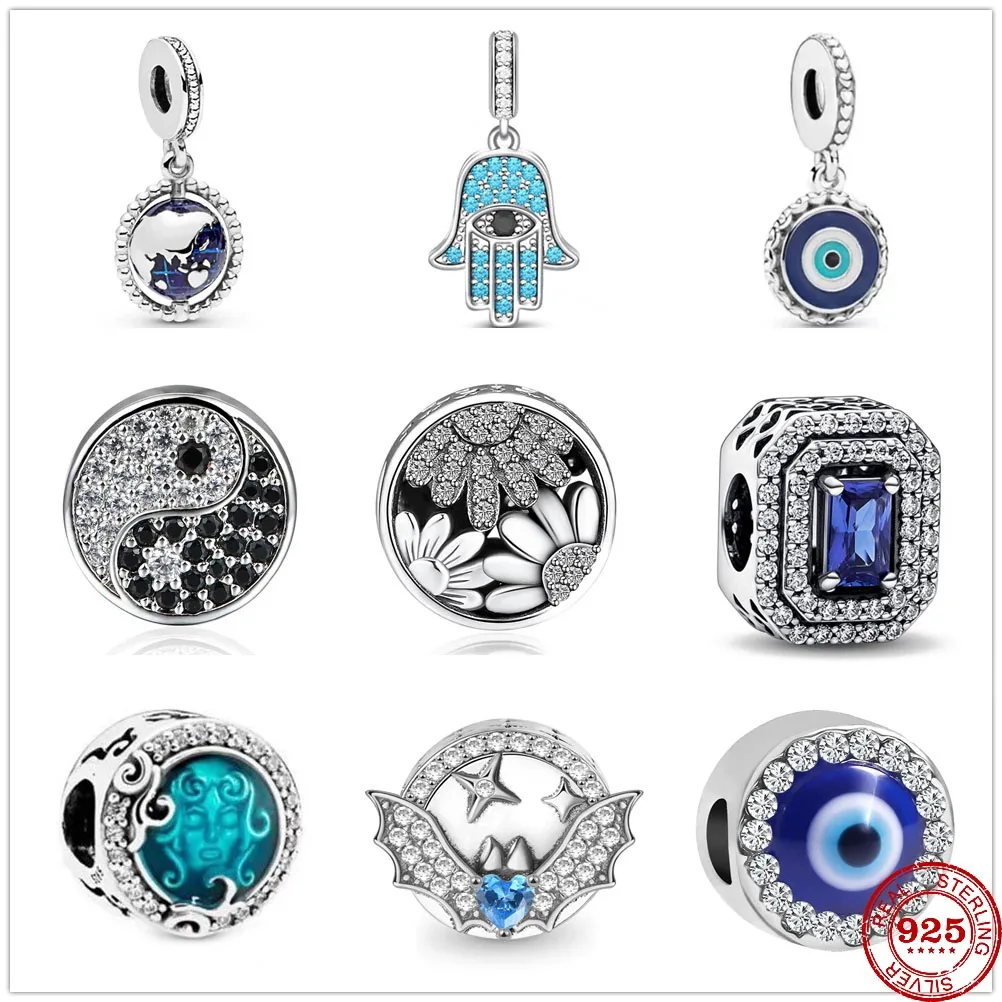 Женский браслет из серебра 925 пробы, с подвеской-лебедем