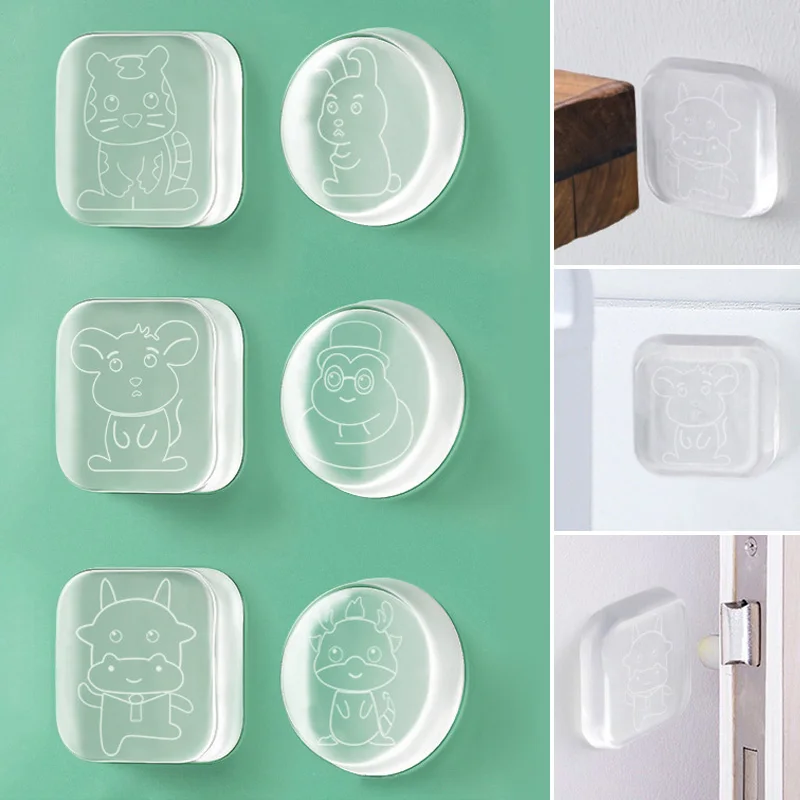 

Силиконовая дверная пробка, настенная защитная накладка, противоударный клирон с рисунком животного, дверная ручка, дверной стол, угловые противоударные накладки