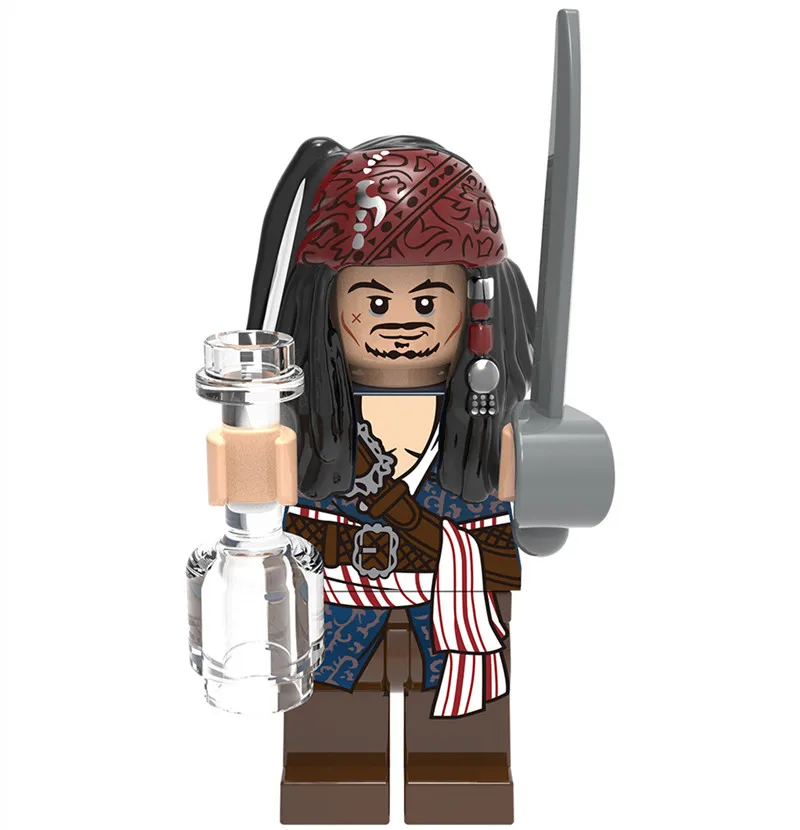 

5cm jack sparrow henry salazar Building Blocks kids collection carribean model toy