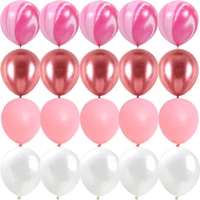 pink rose red birthday party golden balloons baby shower metallic confetti wedding anniversaire mariage globos decorations
