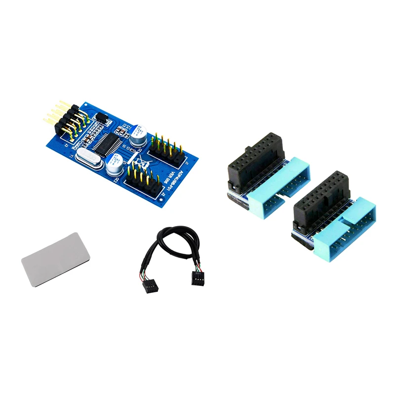 

1 Set 9Pin USB Header Connector Adapter Card & 2 Pcs USB 3.0 20Pin Extension Adapter For Motherboard Mainboard