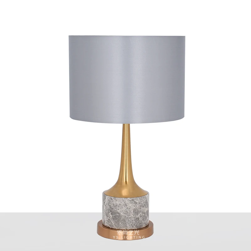 

American Creative metal marble desk lamp hotel bedroom living room study luxury table light Bedside dressing Office table lamps