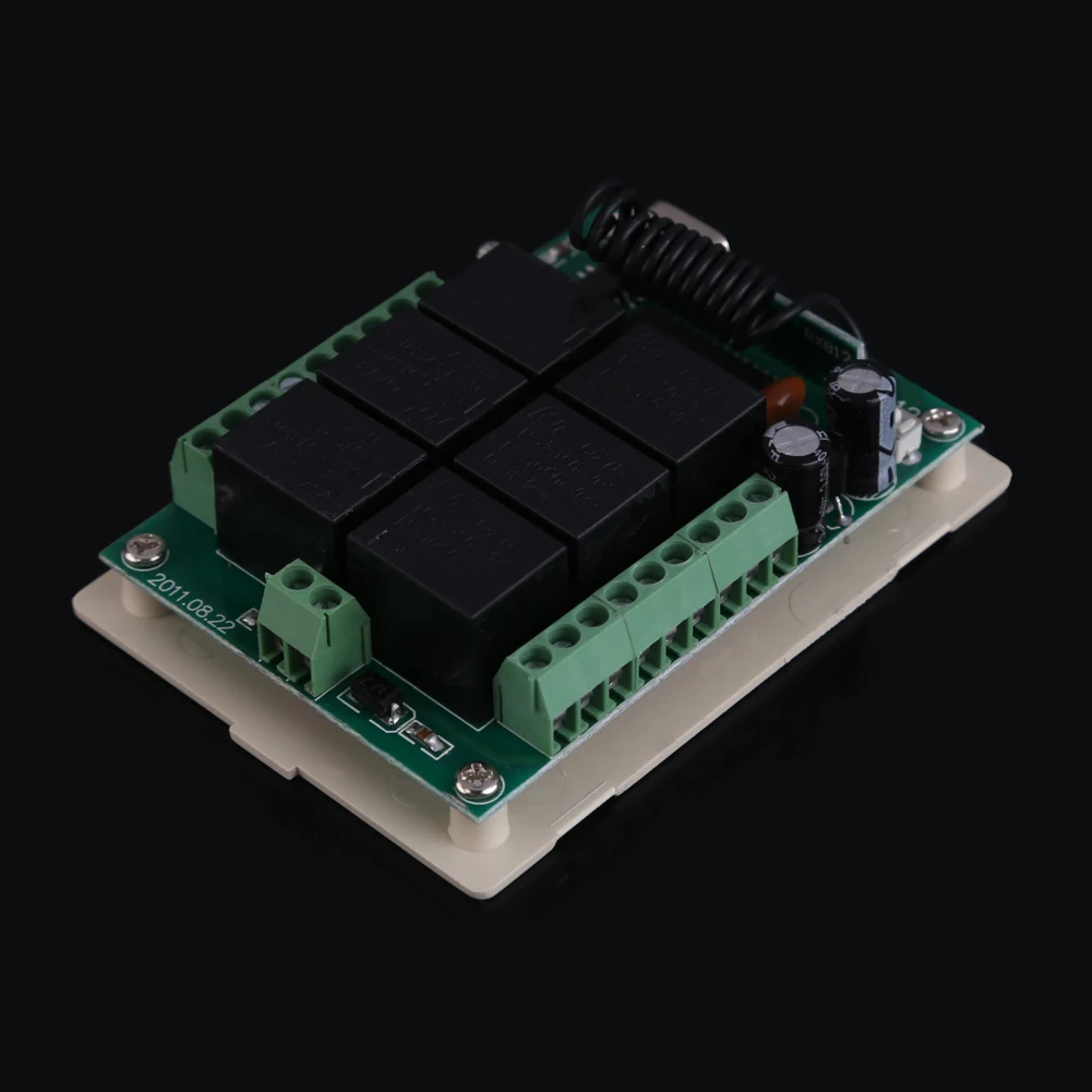 

12 В постоянного тока 6-канальный беспроводной Радиочастотный пульт дистанционного управления переключатель передатчик + приемник