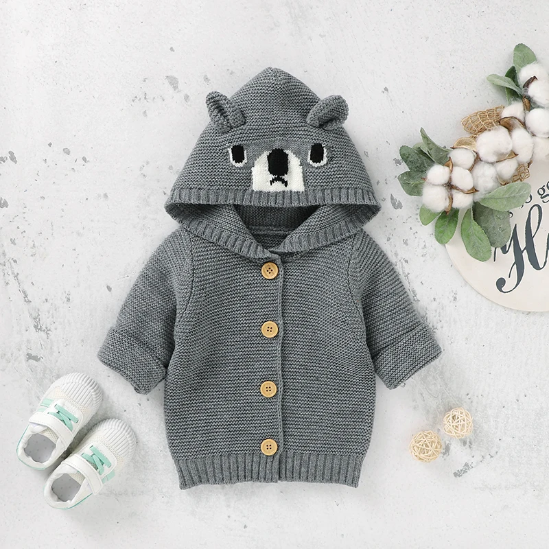 

Детский трикотажный свитер с капюшоном, на возраст 0-24 месяца