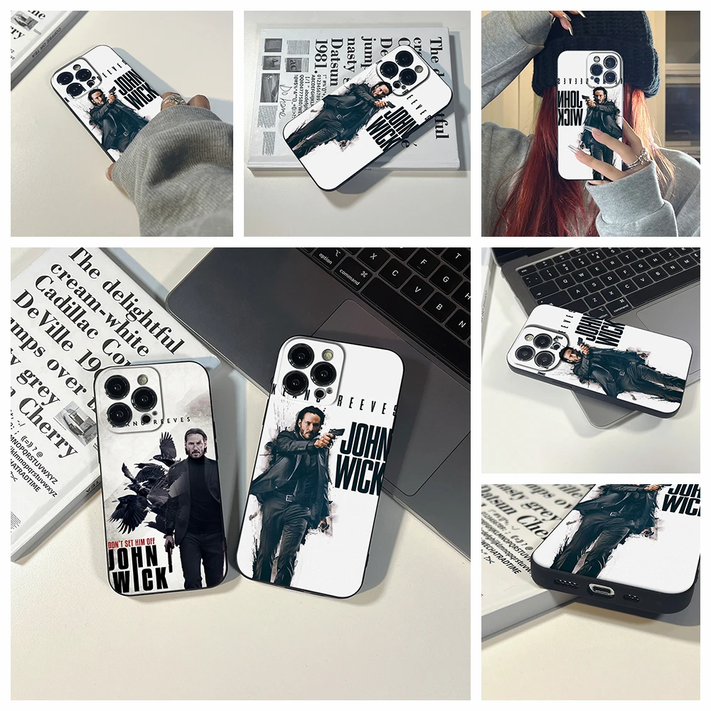 

Модный чехол John Wick Film для телефона IPhone 14, 13, 11, 12 Pro, 8, 7 Plus, X, 13 Pro, MAX, XR, XS, черные мини-Чехлы
