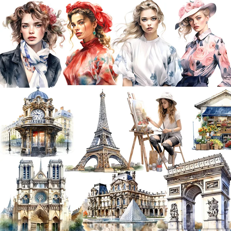 

Vogue Paris Stickers Crafts And Scrapbooking stickers kids toys book Decorative sticker DIY Stationery