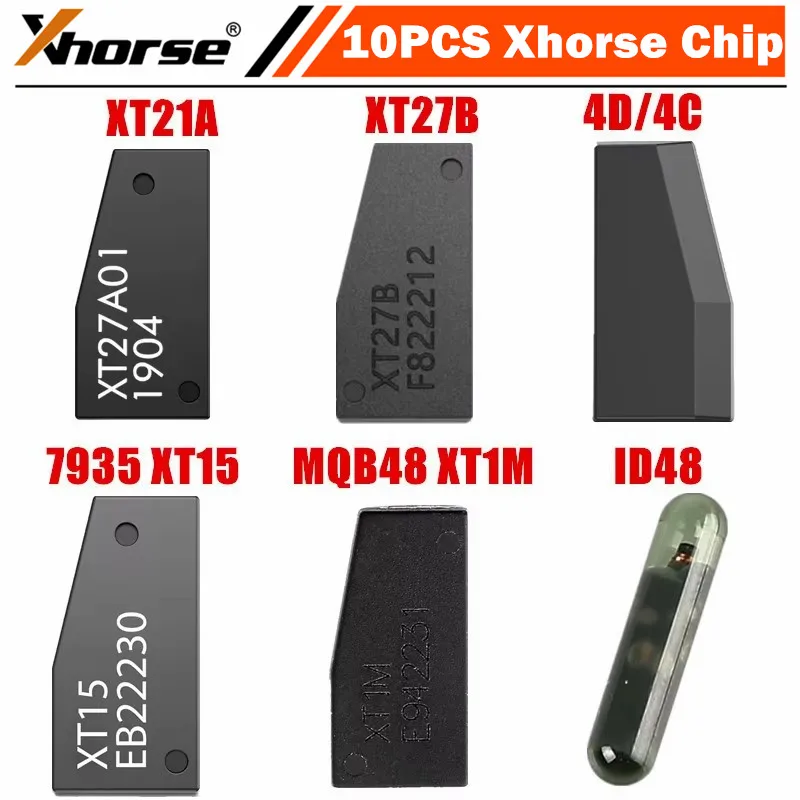 

10 Шт., Чип Xhorse VVDI Super Chip XT27B XT27A 4D/4C 7935 XT15 MQB48 XT1M ID48, Транспондеры Для VVDI2/VVDI Mini Key Tool Max