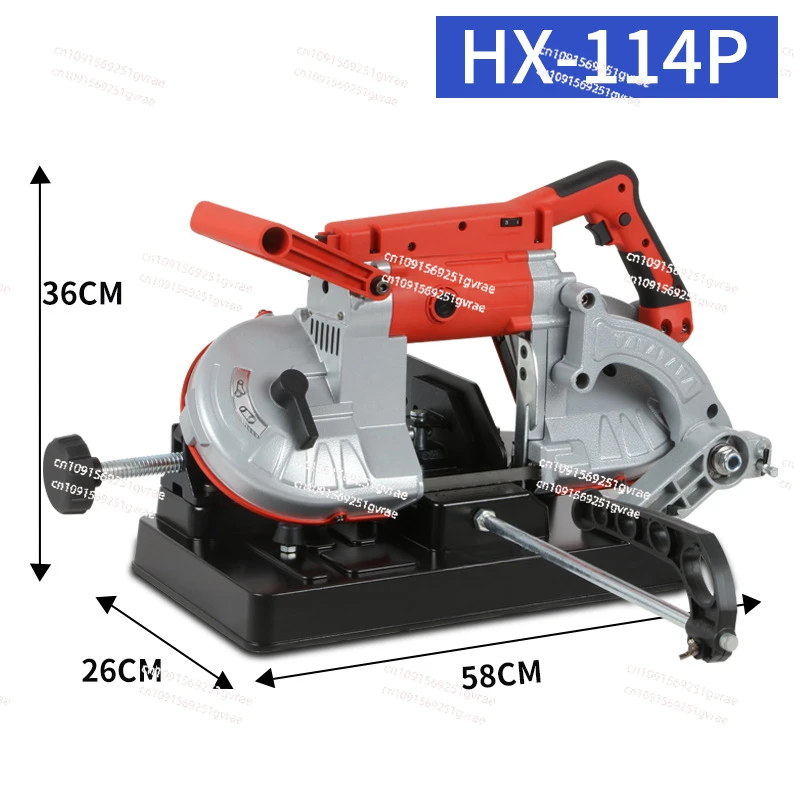 Ручная ленточная пила со съемным основанием 114 маленькая для резки металла