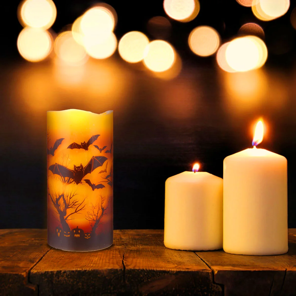 

3Pcs Electric Flameless Pumpkin Flameless Festival