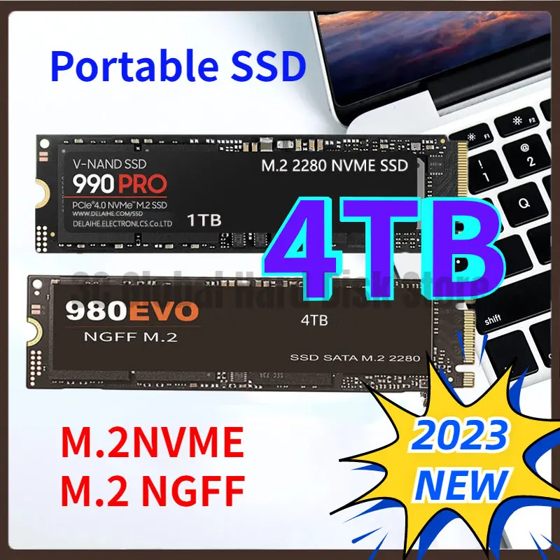 

100% Original Portable SSD NVME 4TB M.2 SSD 1TB 2TB 4TB Hdd M2 NGFF M.2 2280mm Hard Disk Disco Duro for Laptop/Desktop/mac