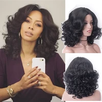 womens fashion black wigs body wave short bob wigs natural as real ocean wave hair wigs for black women brazilian curly wigs