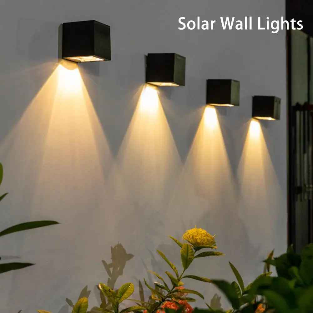 

LED Solar Wall Light Outdoor Garden 2 Modes Lamp Sunlight Sensor IP65 Waterproof Automatic Courtyard Balcony Fence Decor Lamps