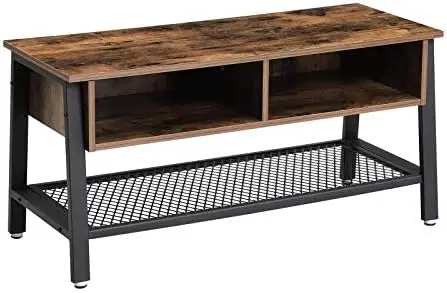 

Sofa Table, Console Table with Mesh Shelf and Storage , Entryway Table for Living Room and Office, Stable Metal Frame
