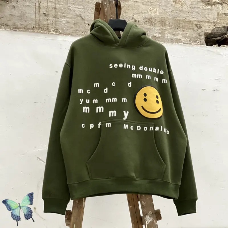 

KANYE Foam Print Fleece Hoodie Sweatshirts Men Women CPFM Foam Baggy Hoodie Sweatshirts Ye Must Be Born Again
