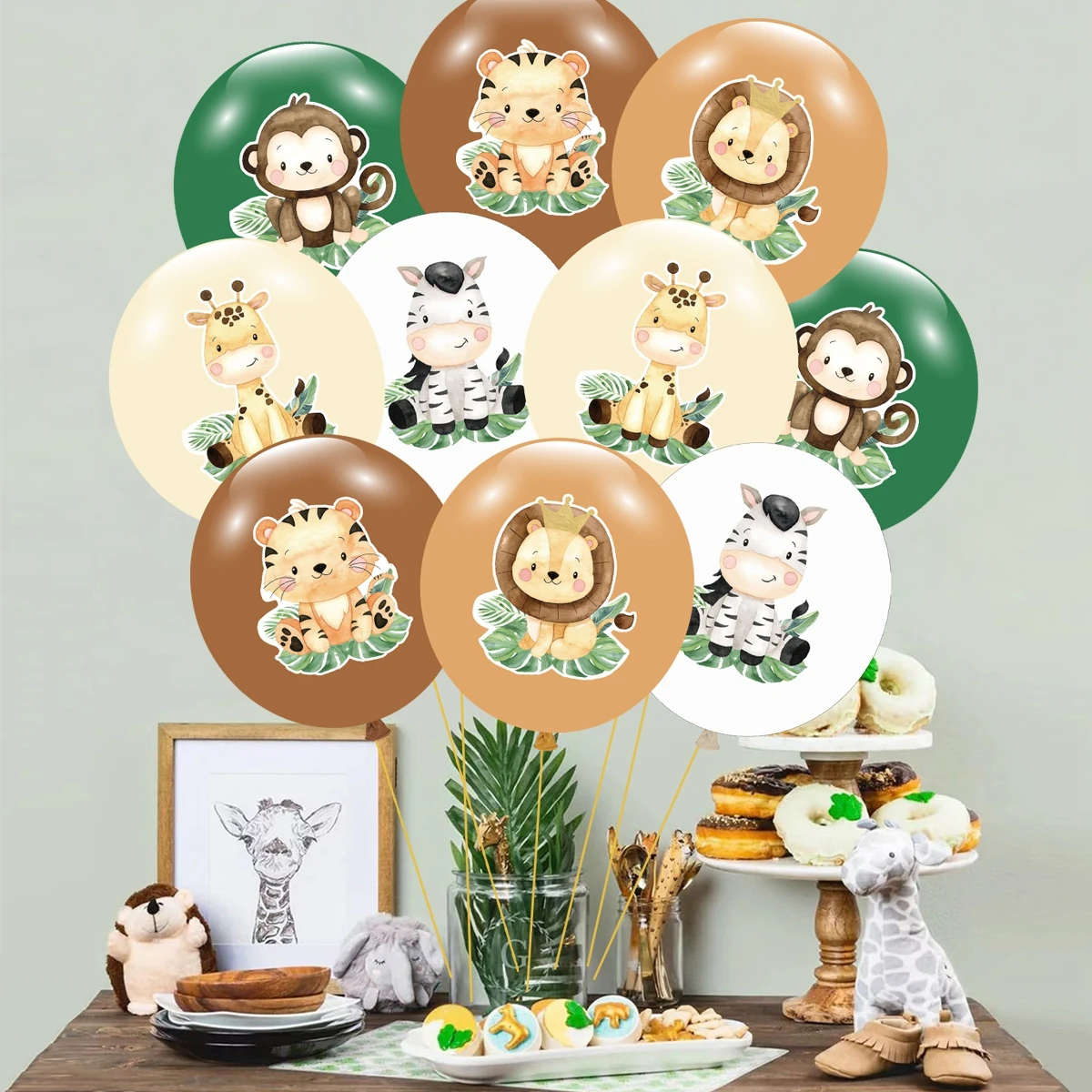 Животные воздушный шар зоопарк украшение для дня рождения джунгли сафари