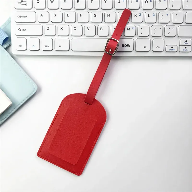 Personalize Initials Luggage Tag Card Set Credit Card Holder Men Women Suitcase Name Tag Pu Airplane Labels Travel Accessories