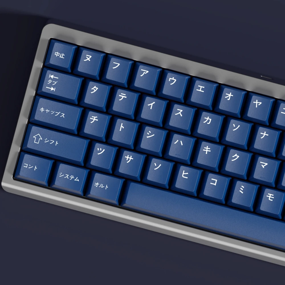 Фото Колпачки для клавиш PBT GMK Masterpiece Cherry Profile Сине-белый колпачок для клавиш с сублимационной краской для клавиатуры Cherry MX Switch Разделенный пробел №4