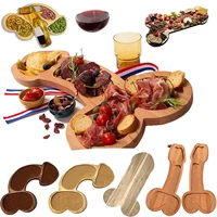 aperitif board wood snack plate wood serving tray cheese board wine salad plate charcuterie tray boards kitchen party bar gift