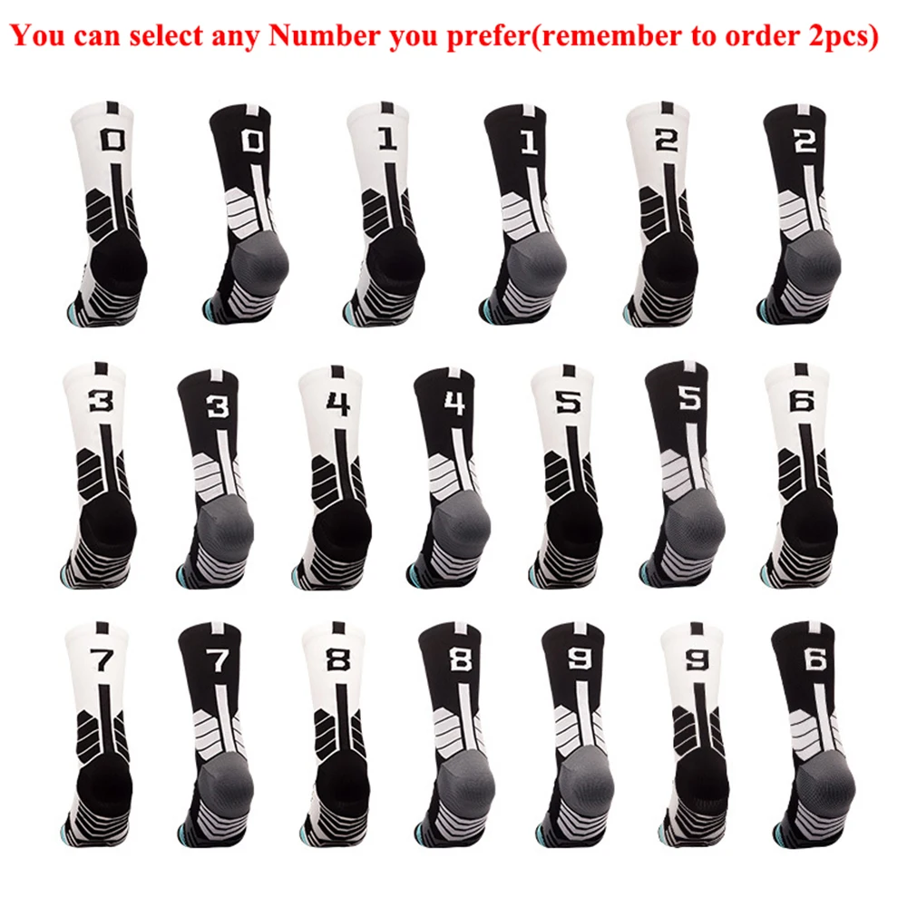 

1PC Professional Basketball Sport Socks Breathable Cycling Calcetines Football Meias Soccer Socks Men Women Customized Number