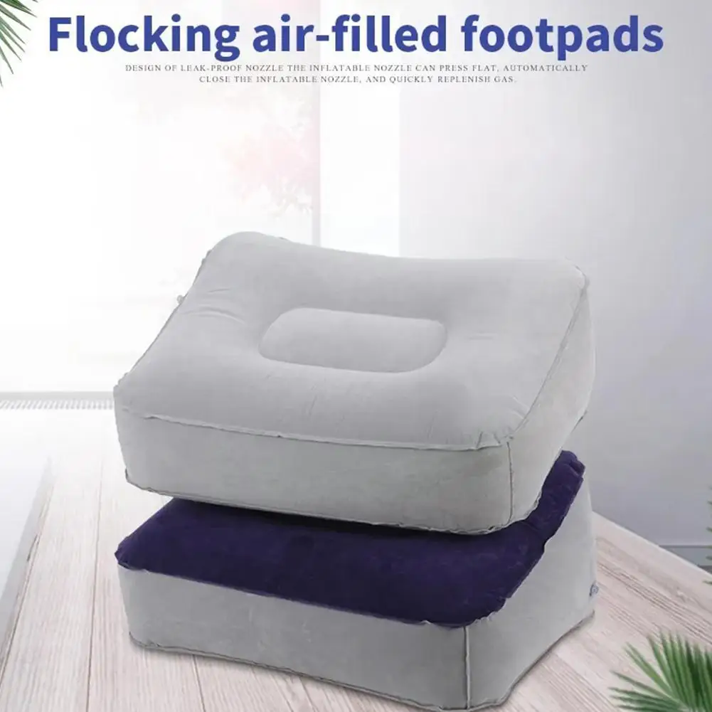 

Portable Soft Footrest Pillow PVC Inflatable Foot Rest Pillow Up Leg Travel Feet Office Cushion Tool Home Relaxing Folding X6T3