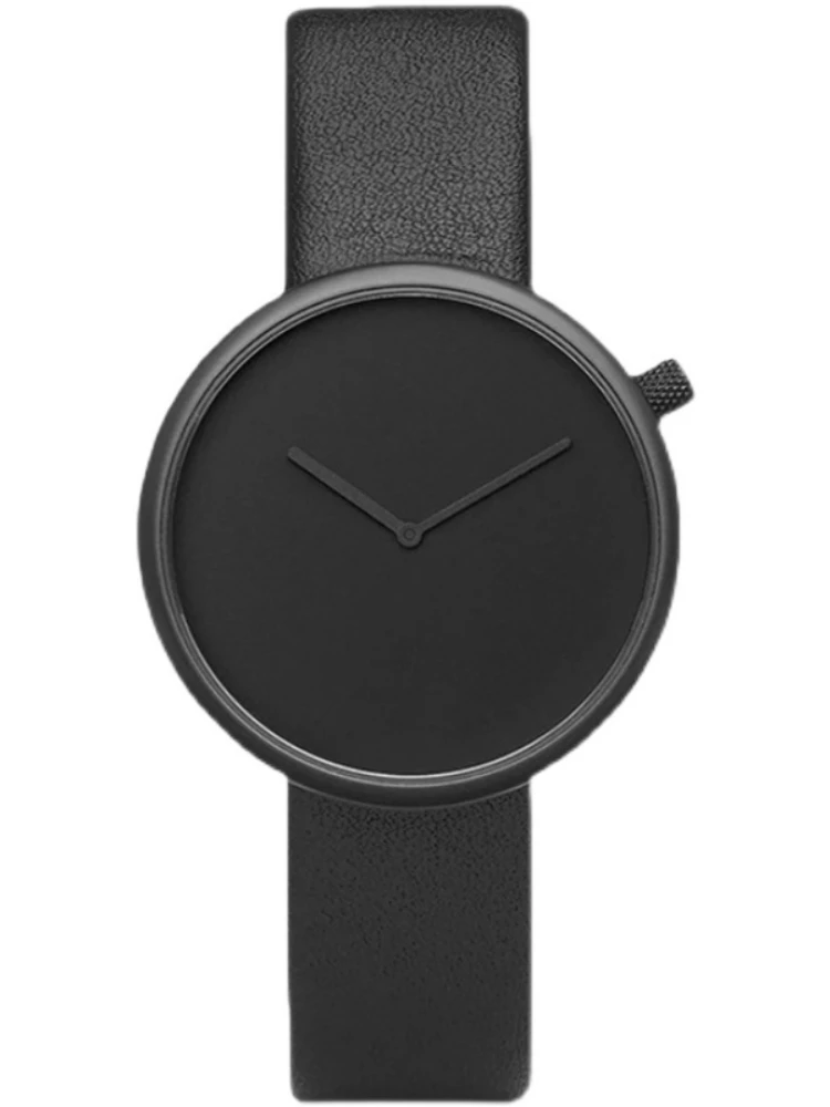 Small Black Watch Nordic Minimalism Design Watch No Concept Fashion Trendy Unique Waterproof Minimalist Creative  Watch enlarge