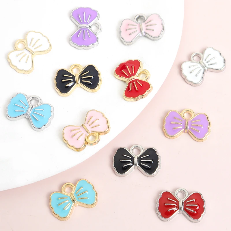 20 Шт. Милые Компактные Эмалированные Подвески-бабочки Красочные Подвески В Форме