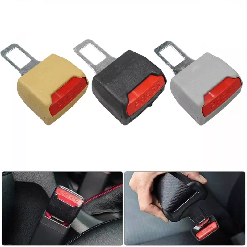 

3 Colors 2Pcs Universal Car Seat Belt Clip Extender Safety Seat Belt Lock Buckle Plug Thick Insert Socket Belt Padding Extender