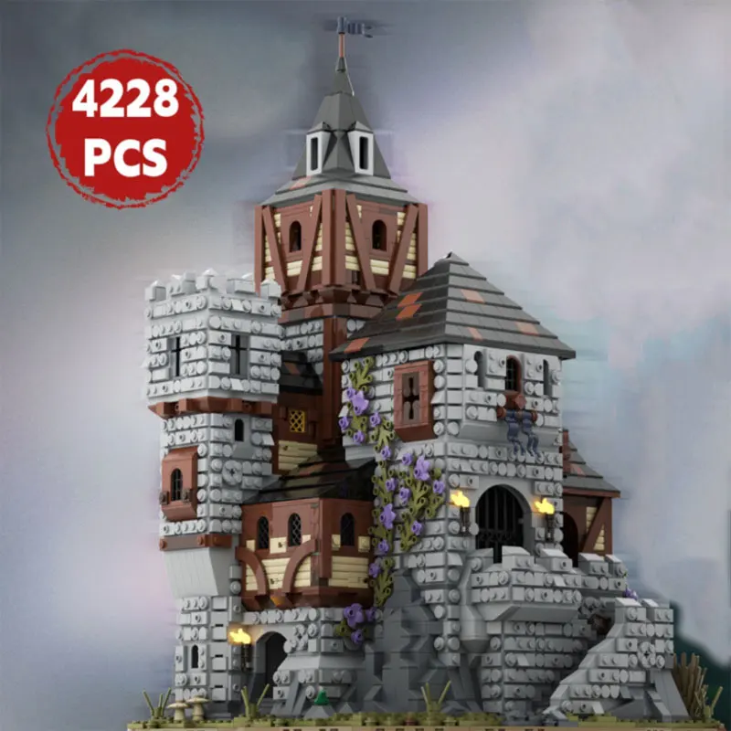 

MOC City Architecture Medieval Castle Model Building Blocks Retro Church Bell Tower MOC-109930 Bricks Toys for Children Gifts