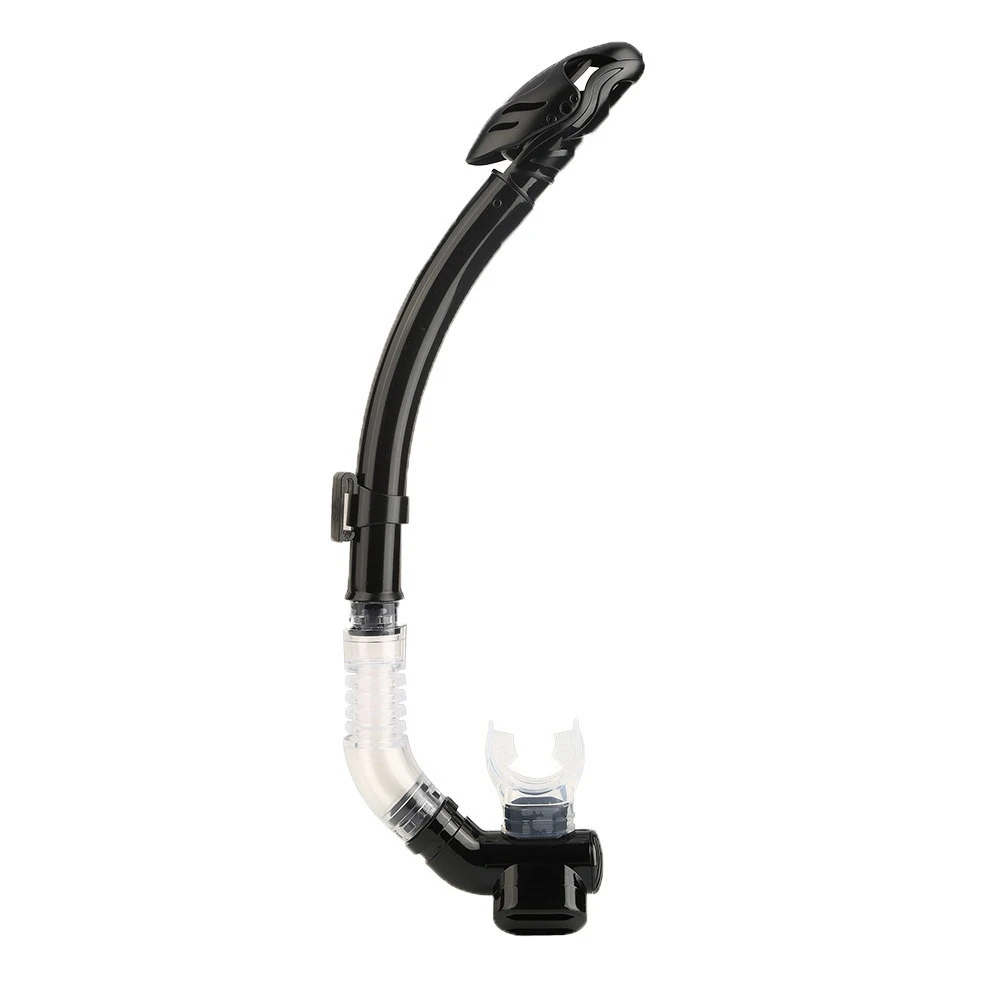 

Silicone Snorkel Full Dry Mouth Swimming Snorkel Underwater Sports Diving Equipment Black