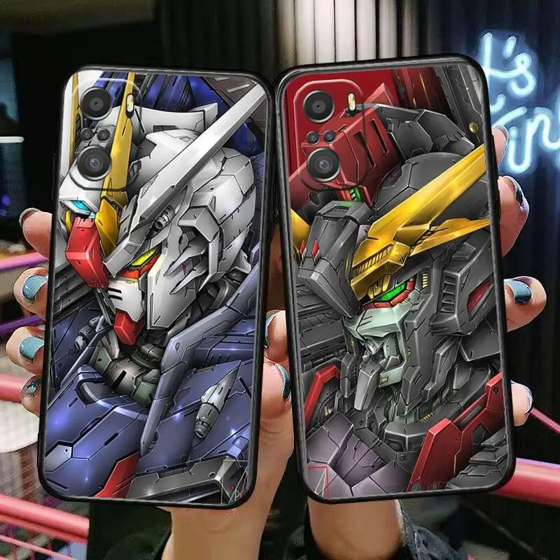 

Popular Gundam Phone Case For xiaomi mi 11 Lite pro Ultra 10s 9 8 MIX 4 FOLD 10T 5g Black Cover Silicone Back Prett