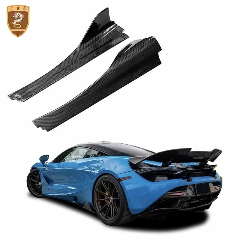 Боковые юбки из сухого углеродного волокна Vor Style BodyKit для McLaren 720s Coupe 2017-2020