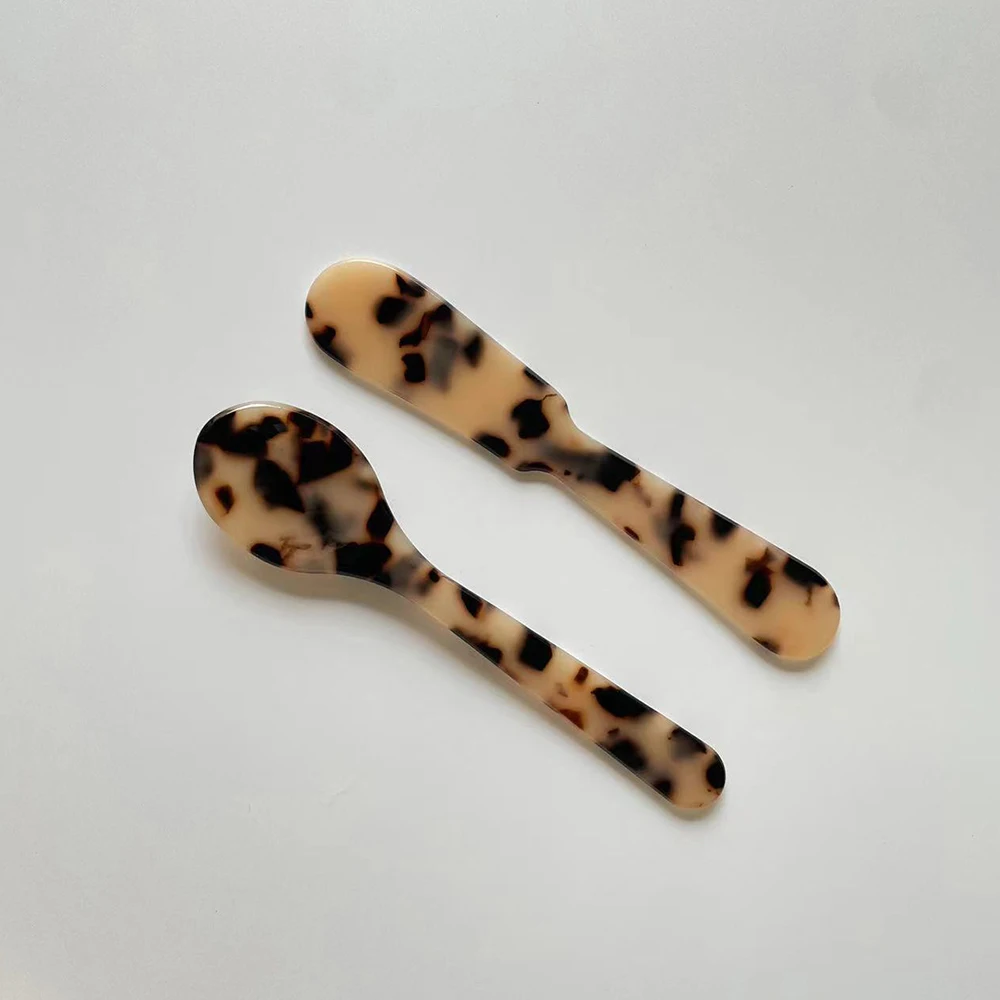 

Корейская кофейная ложка в стиле INS, чайная ложка, торт, мороженое, десертная ложка, нож для варенья, декоративная кухонная посуда, французский реквизит для фотосессии