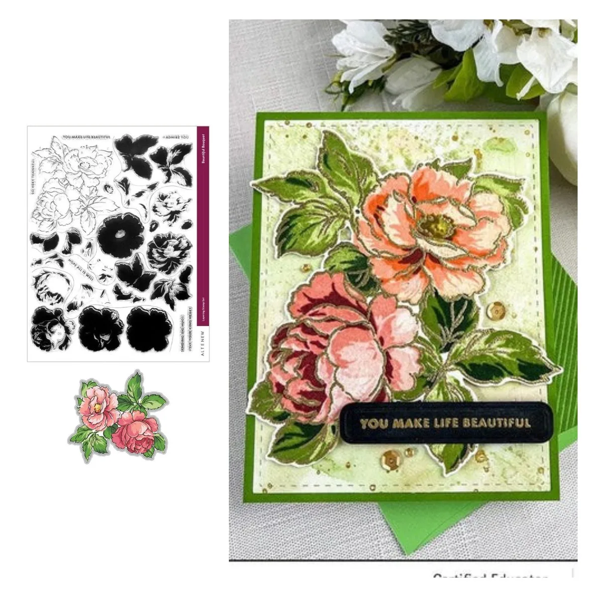 

Bountiful Bouquet Metal Cutting Dies And Stamps Scrapbook Diary Decoration Embossing Template Diy Greeting Card Handmade
