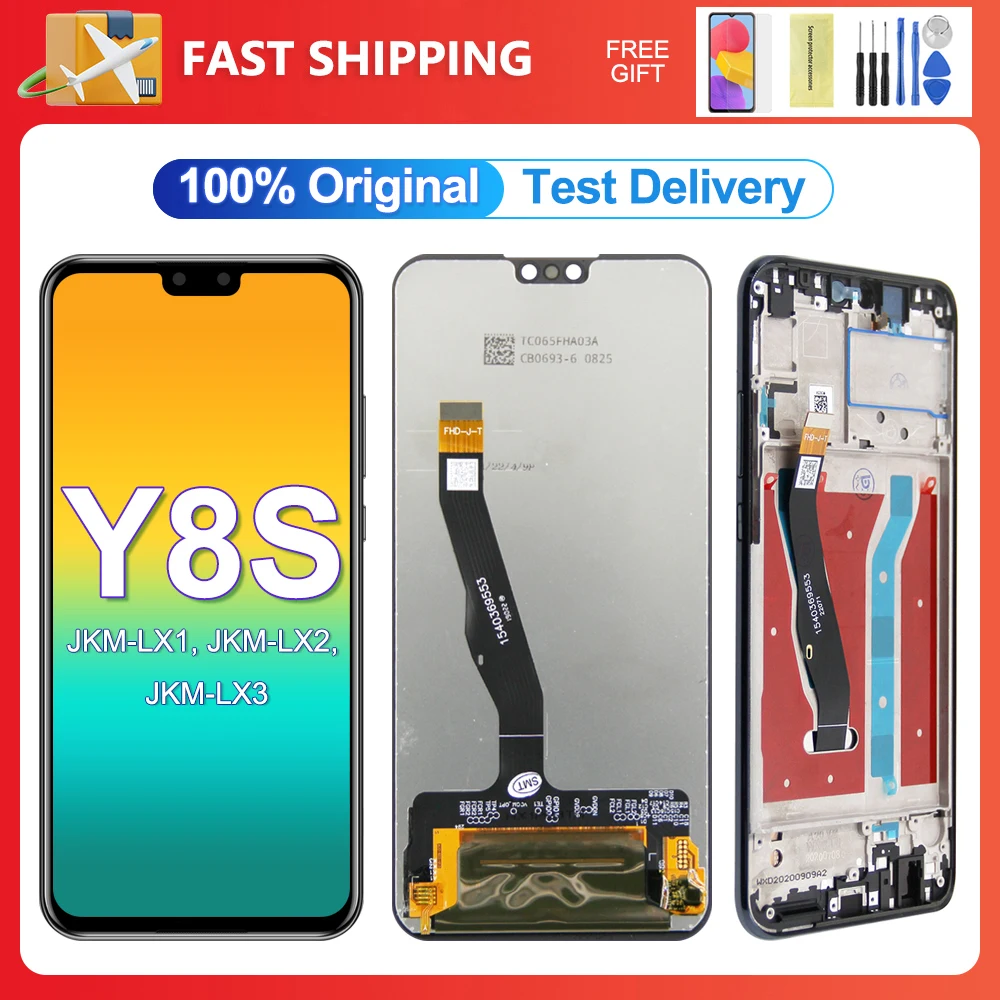 

Y8S 6.5 " AMOLED LCD For Huawei Y8s JKM-LX1 JKM-LX2 JKM-LX3 LCD Display Touch Screen Sensor Digitizer Assembly Replacement Parts
