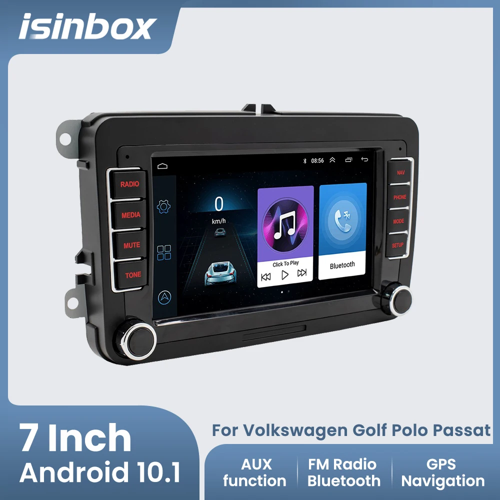 Автомобильный мультимедийный плеер ISINBOX 7 дюймов Android 10 1 автомобильное радио для