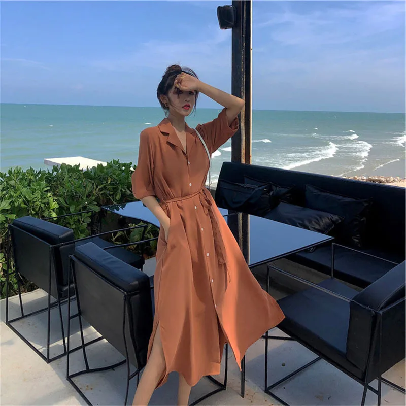 

2022New Style Fat in SummermmFrench Slimming Dress Women's Loose Western Style Slimming Long Dress