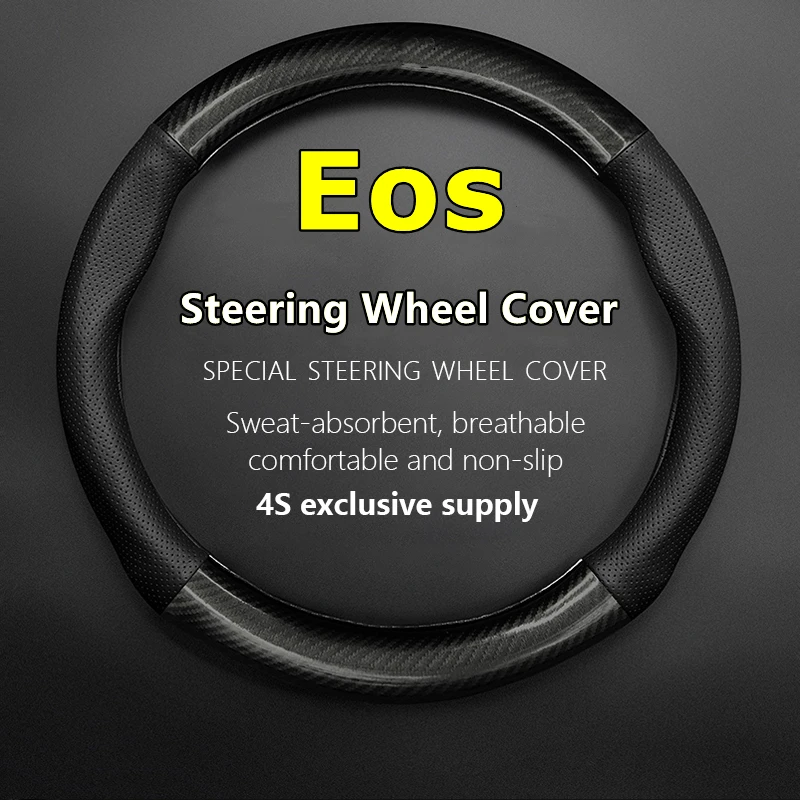 

PU/PVC Carbon For VW Volkswagen Eos Steering Wheel Cover Genuine Leather Carbon Fiber 2.0TSI 6MT DSG 2008 2010 2011